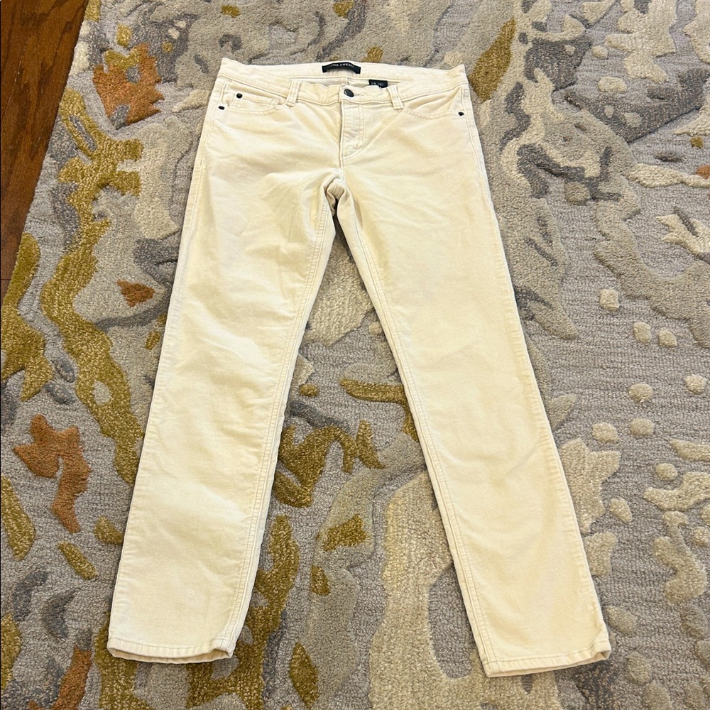 Joe Fresh Slim Low Rise Pants in Cream
